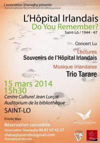 L'Hôpital Irlandais : Do You Remember?Concert Lu. Le samedi 15 mars 2014 à Saint-Lô. Manche.  15H30